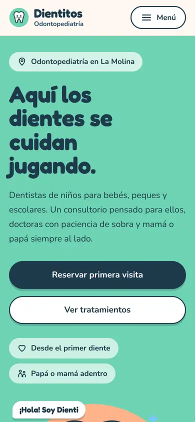 Portada de la demo Dientitos Odontopediatría en celular